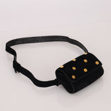 Rare Loewe Suede Coin Anagram Studded Waist Bag