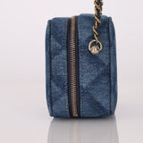 Chanel 2022 Denim Shadow Quilted Mini Camera Bag