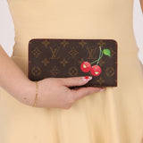 Limited Edition Louis Vuitton x Takashi Murakami Monogram Cerises Zippy Wallet