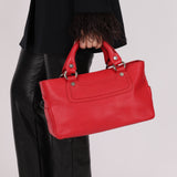 Celine Leather Red Boogie Tote