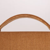 Rare Chanel 1997 Raffia XL Logo Briefcase 24K GP