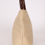 Chanel 2000 Cream Caviar Wood Acrylic Tote