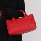 Celine Leather Red Boogie Tote