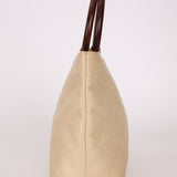 Chanel 2000 Cream Caviar Wood Acrylic Tote
