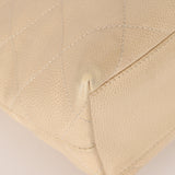 Chanel 2000 Cream Caviar Wood Acrylic Tote