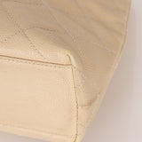 Chanel 2000 Cream Caviar Wood Acrylic Tote