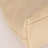 Chanel 2000 Cream Caviar Wood Acrylic Tote