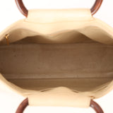 Chanel 2000 Cream Caviar Wood Acrylic Tote