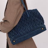 Miu Miu Denim Matelasse Shoulder Bag