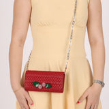 Miu Miu Nappa Crystal Cherries Wallet on Chain