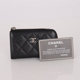 Chanel 2013 Caviar Zip Card Key Holder