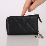 Chanel 2013 Caviar Zip Card Key Holder