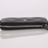 Chanel 2013 Caviar Zip Card Key Holder