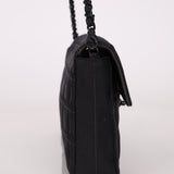 Chanel 2002 Nylon So Black Chocolate Bar East West Flap Bag