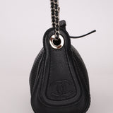 Chanel 2004 Caviar Perforated Pulley Shoulder Bag
