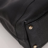 Chanel 2002 Caviar Acrylic Wood Chain Shoulder Bag