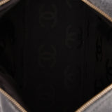 Chanel 2002 Caviar Acrylic Wood Chain Shoulder Bag