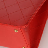 Rare Chanel 1997 Red Caviar Shoulder Kelly Bag 24K GP