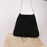 Gucci Suede Monogram Tote w/ Pouch