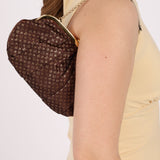 Limited Edition Louis Vuitton Satin Aumônière Clutch on Chain