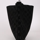 Gucci Suede Monogram Tote w/ Pouch