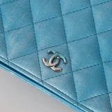 Chanel 2018 Light Blue Iridescent Wallet on Chain
