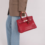 Hermès 2012 Rubis Tadelakt Ghillies Birkin 30 Retourne GHW