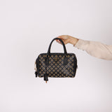 Prada Saffiano Grommet Bauletto Bowler Bag