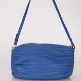 Loewe Cobalt Pleated Leather Bracelet Pouch