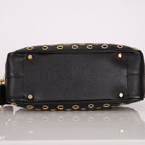 Prada Saffiano Grommet Bauletto Bowler Bag
