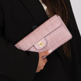 Chanel 2001 Lambskin Chocolate Bar East West Flap Bag 24k GP