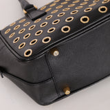 Prada Saffiano Grommet Bauletto Bowler Bag