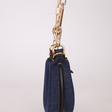 Fendi Denim Nano Fendigraphy with Fendi O'Lock Chain