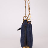 Fendi Denim Nano Fendigraphy with Fendi O'Lock Chain