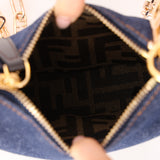 Fendi Denim Nano Fendigraphy with Fendi O'Lock Chain