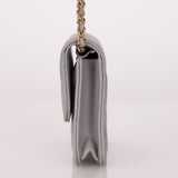 Chanel 2021 Grey Caviar COCO Cardholder on Chain