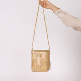 Bottega Veneta Gloss Croc Embossed Mini Cassette Bucket Bag