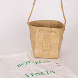 Bottega Veneta Gloss Croc Embossed Mini Cassette Bucket Bag