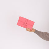 Hermès 2018 Rose Azalée Swift Mini Jigé Duo Clutch with Pouch