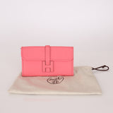 Hermès 2018 Rose Azalée Swift Mini Jigé Duo Clutch with Pouch
