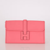 Hermès 2018 Rose Azalée Swift Mini Jigé Duo Clutch with Pouch