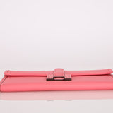 Hermès 2018 Rose Azalée Swift Mini Jigé Duo Clutch with Pouch