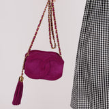 Chanel 2002 Magenta Suede Tassel Camera Bag 24K GP