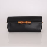Gucci Leather Bamboo XL Clutch