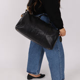 Chanel 1996 Black Caviar Boston Weekender Duffel Bag