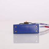 Hermès 2021 Bleu Electrique Tadelakt Micro Twilly Kelly GHW