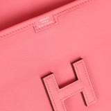 Hermès 2018 Rose Azalée Swift Mini Jigé Duo Clutch with Pouch