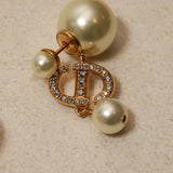 Dior Pearl and Crystal Tribales Earrings