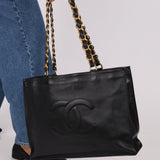Chanel 1996 Calfskin Chunky Chain Tote 24K GP