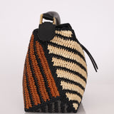 Loewe Raffia Woven and Calfskin Small Puzzle Edge